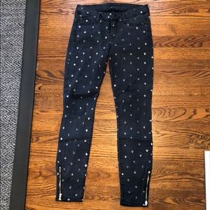 MOTHER Denim Looker Ankle Zip Skinny Jeans